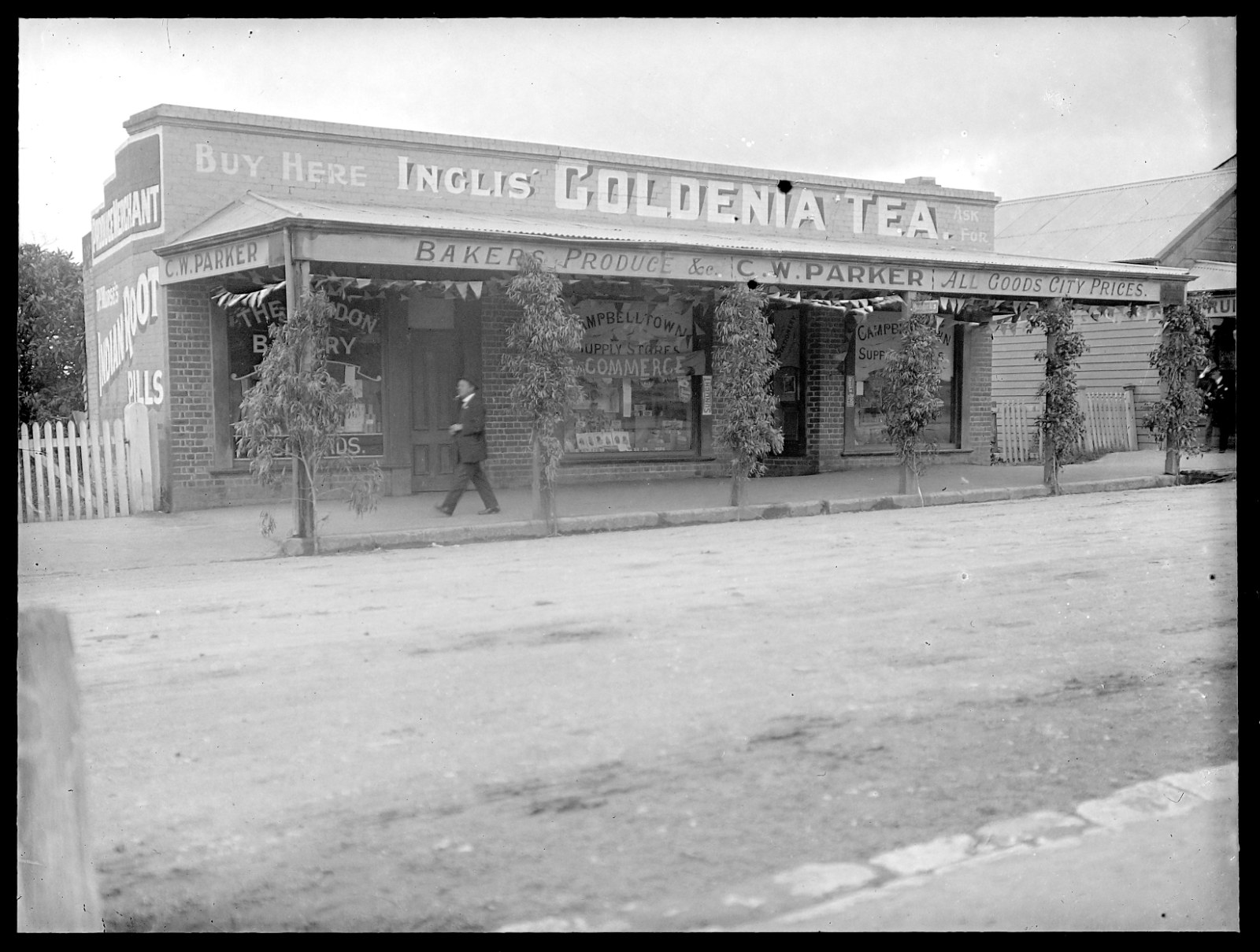 Historical photograph of C. W. Parker’s Store, the former Harrow Inn